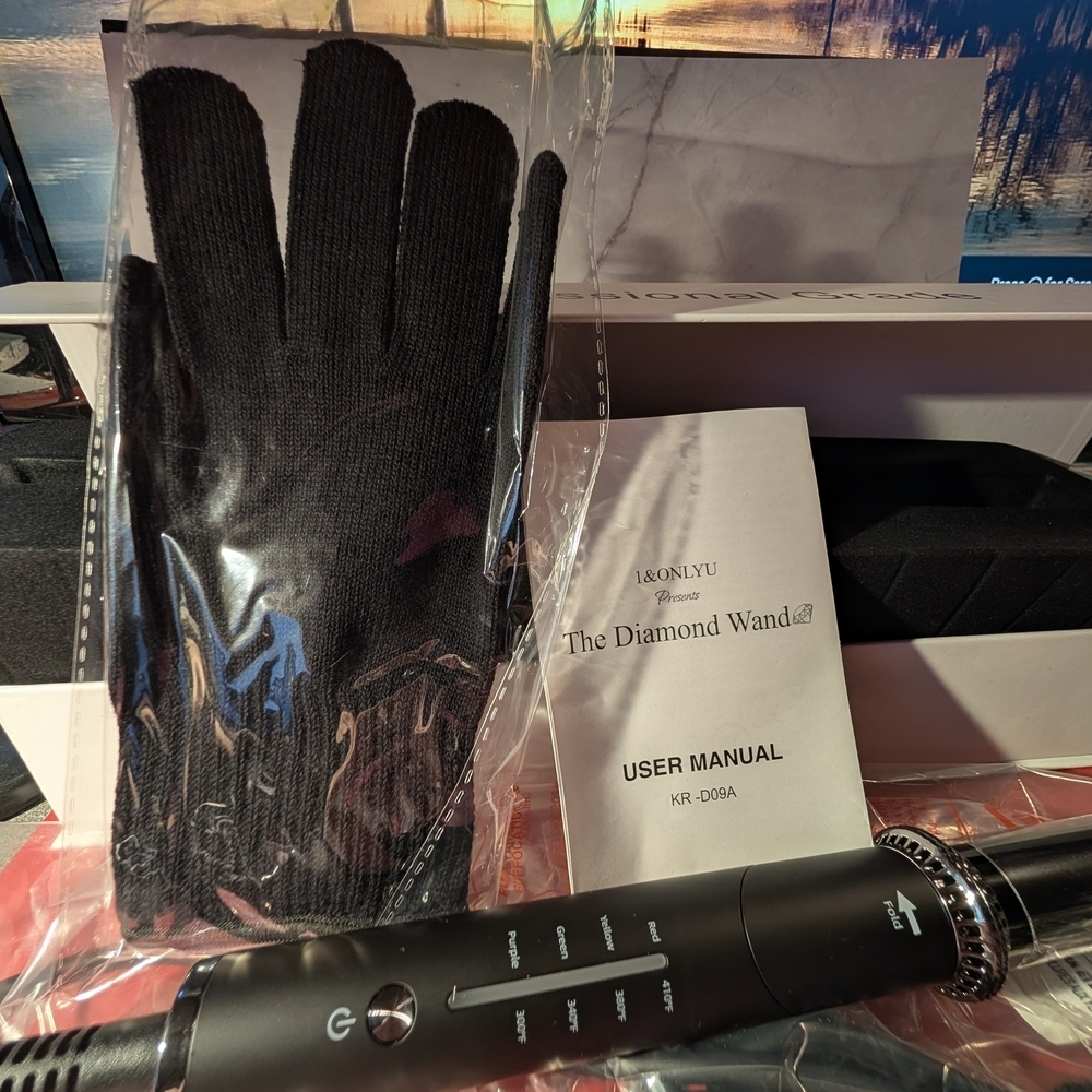 1&ONLYU The Diamond Wand Curling Iron 1" Barrel Wrap Around Style. NIB*** - Picture 3 of 10